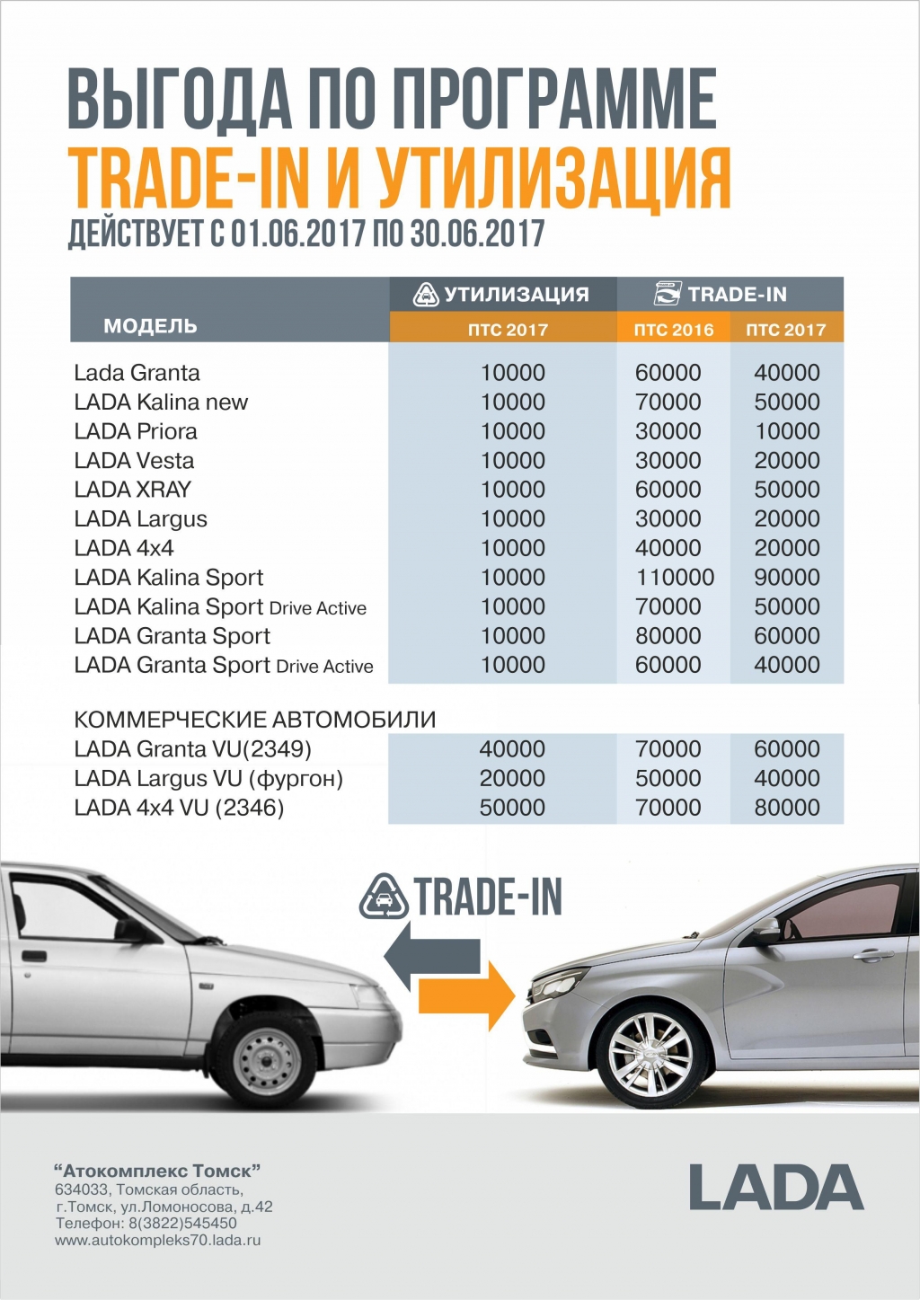 Выгода по программе TRADE-IN и УТИЛИЗАЦИЯ